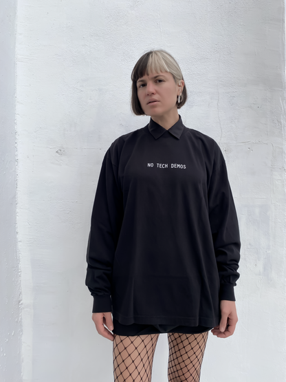 NO TECH DEMOS (BLACK LONG SLEEVE)