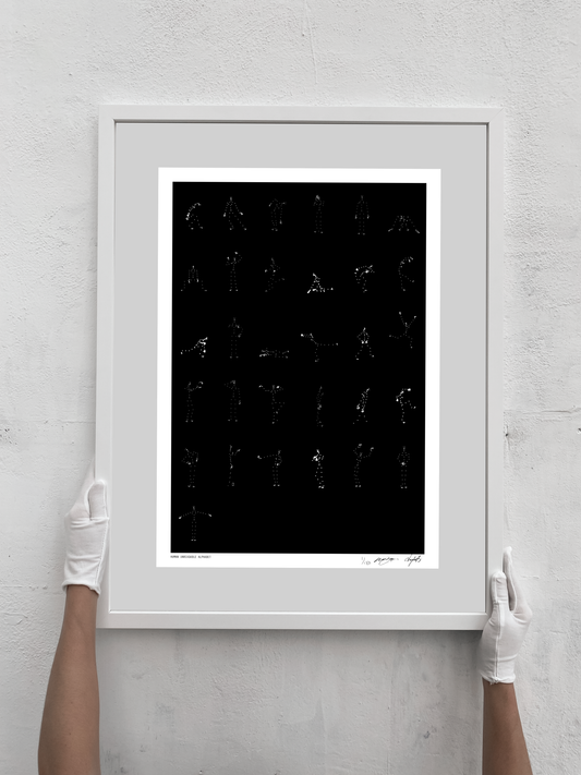 HUMAN UNREADABLE ALPHABET PRINT (SIGNED & NUMBERED)